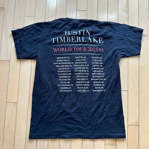 Collectible JUStiN TIMBERLAKE World Tour 2013 2014 Concert T Shirt Size Small - Picture 6 of 7